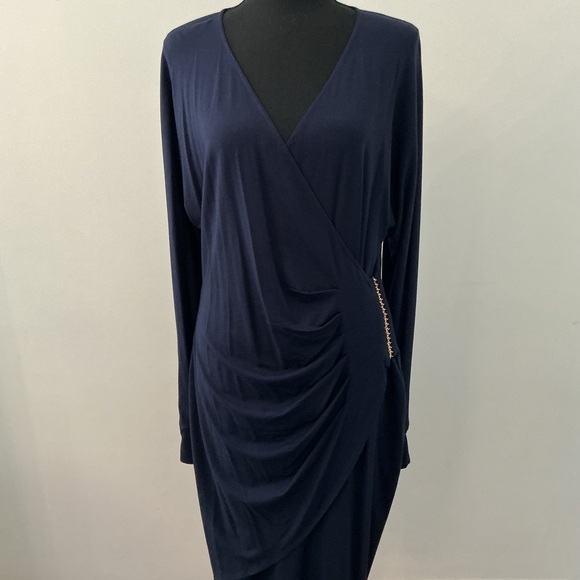 Cache Deep Blue Long Sleeve Dress - Picture 1 of 10